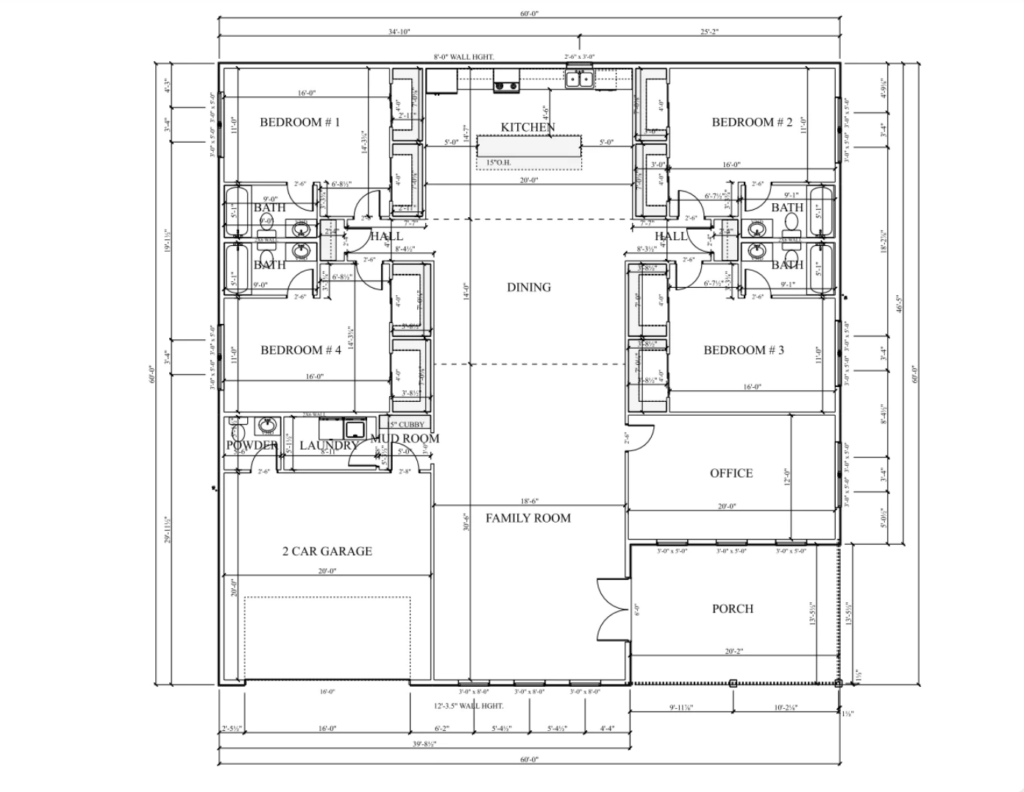 barndominium floor plan with garage